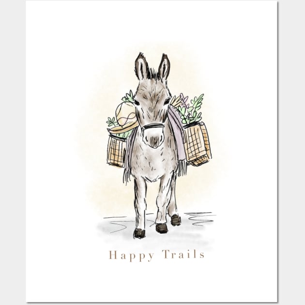 Happy Trails Donkey Wall Art by LauraKatMax